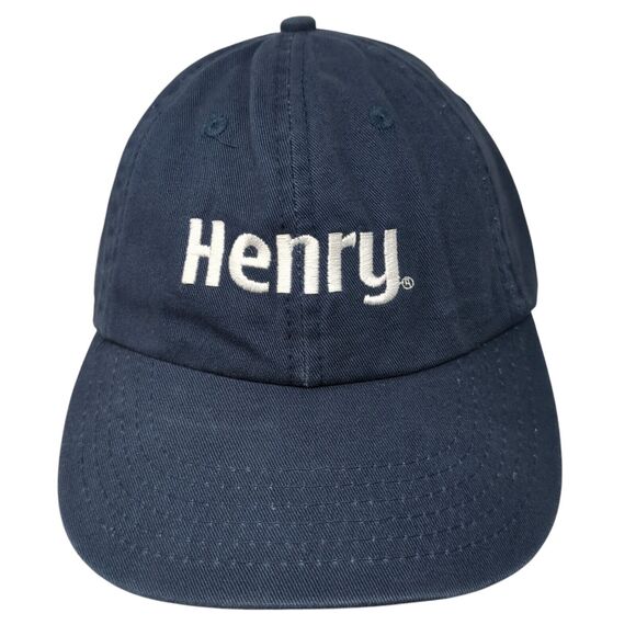Henry Slideback Hat Blue One Size Adjustable Embroidered 6 Panel Apollo USA - Picture 1 of 8